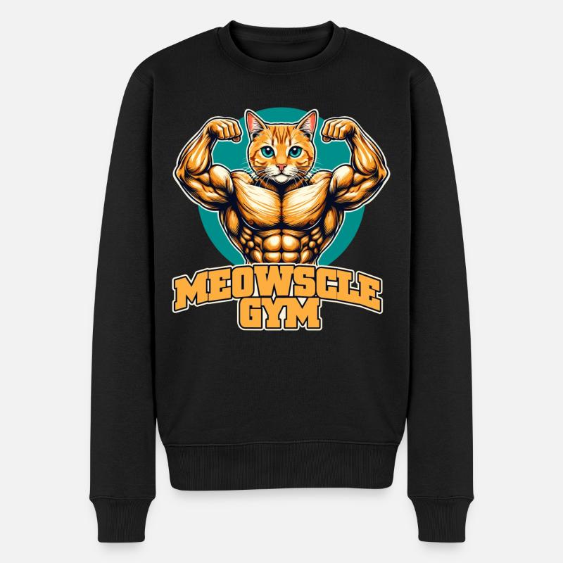 Mauz Fitnessstudio - Männer Premium Bio Pullover - Schwarz