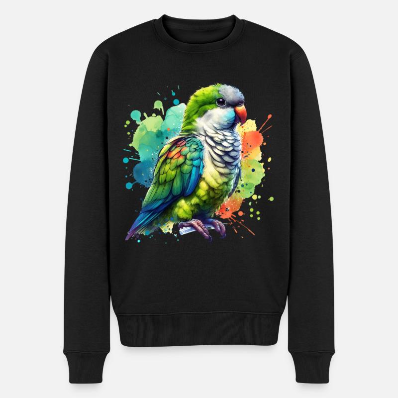 Cadeau Perruche moine - Pull Premium bio Homme - noir