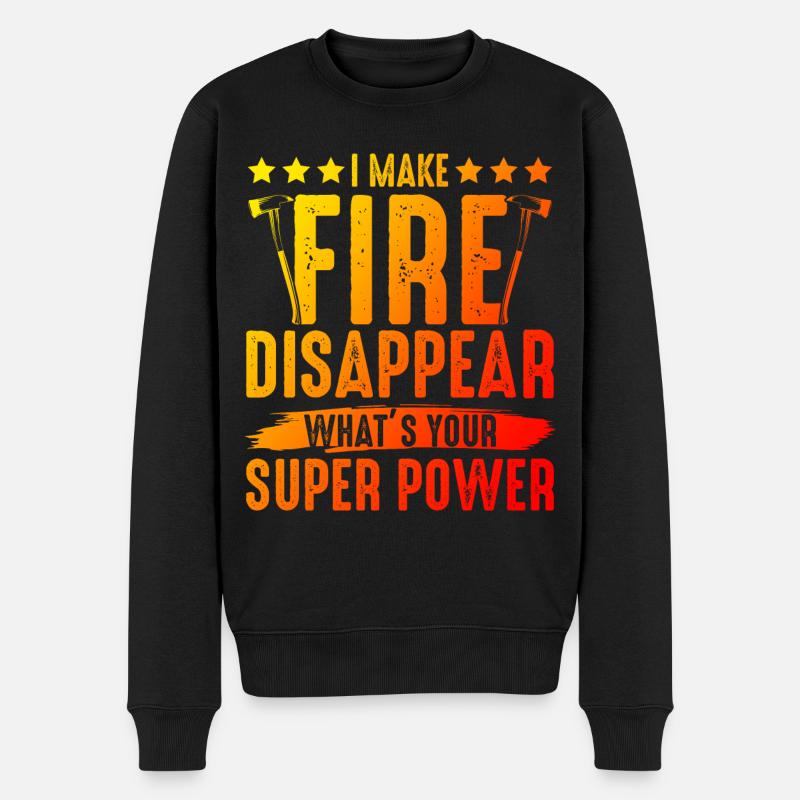 Fireman Power dit - Pull Premium bio Homme - noir