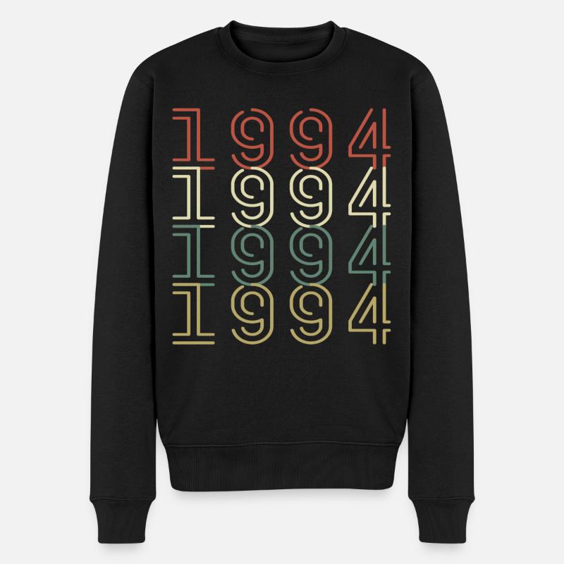 Original 1994 Jahrgang Vintage Geburtstag Retro - Männer Premium Bio Pullover - Schwarz