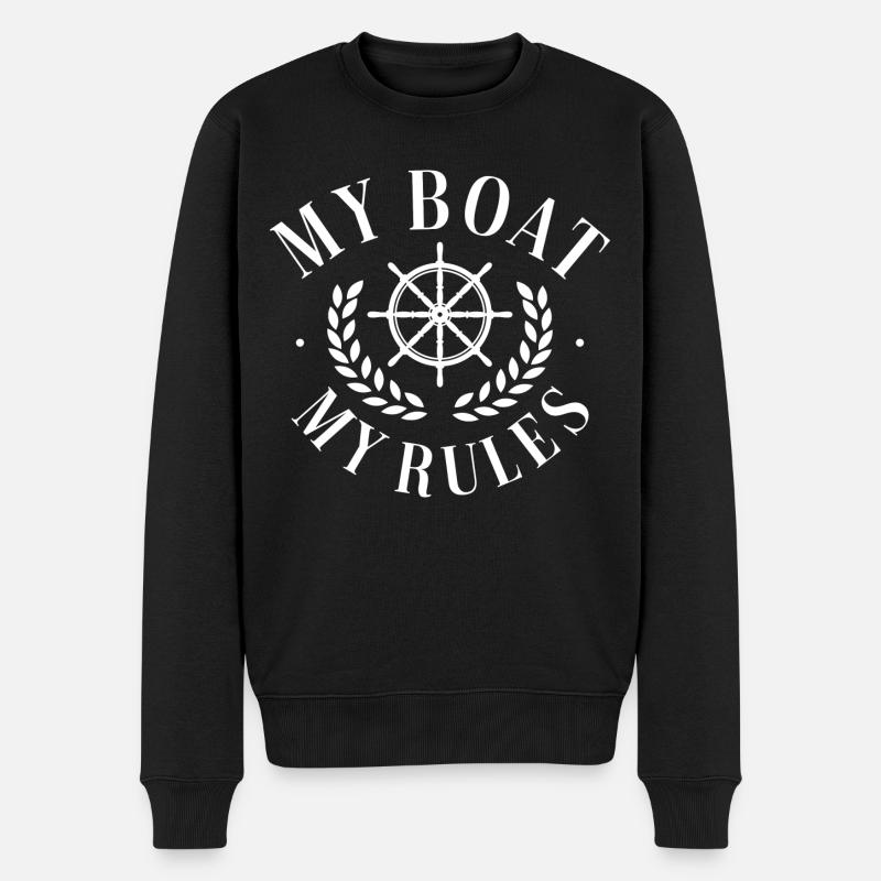 Mon bateau Mes règles - Pull Premium bio Homme - noir