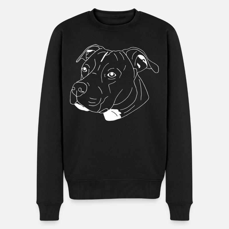 American Staffordshire Terrier - Männer Premium Bio Pullover - Schwarz