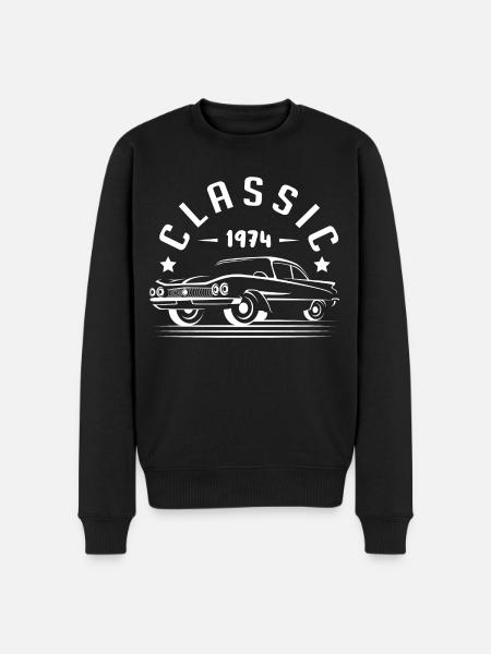 Classic 1974. - Pull Premium bio Homme - noir