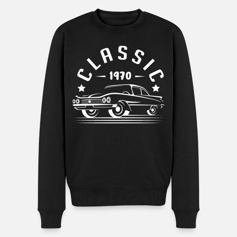 Classic 1970. - Pull Premium bio Homme - noir