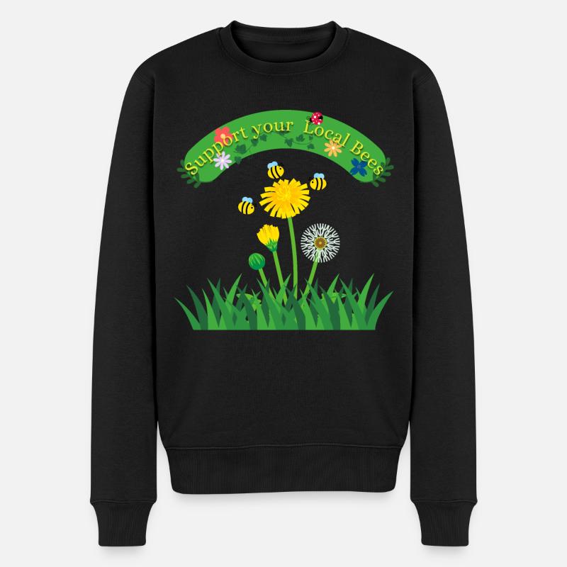 Soutenez vos abeilles locales - Pull Premium bio Homme - noir