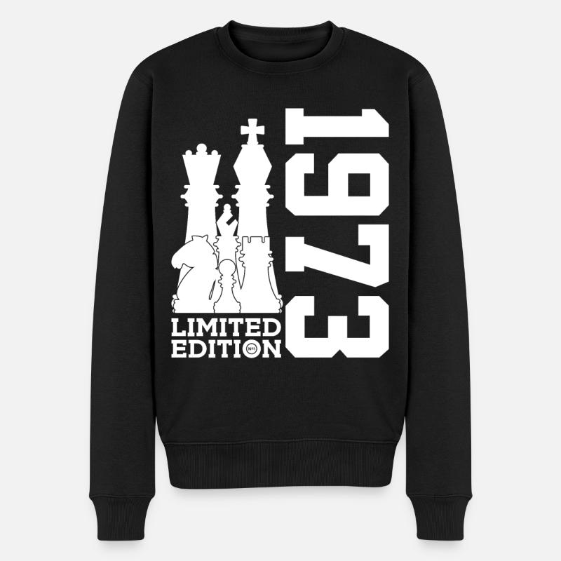 53. GEBURTSTAG SCHACH LIMITED EDITION 1973 - Männer Premium Bio Pullover - Schwarz