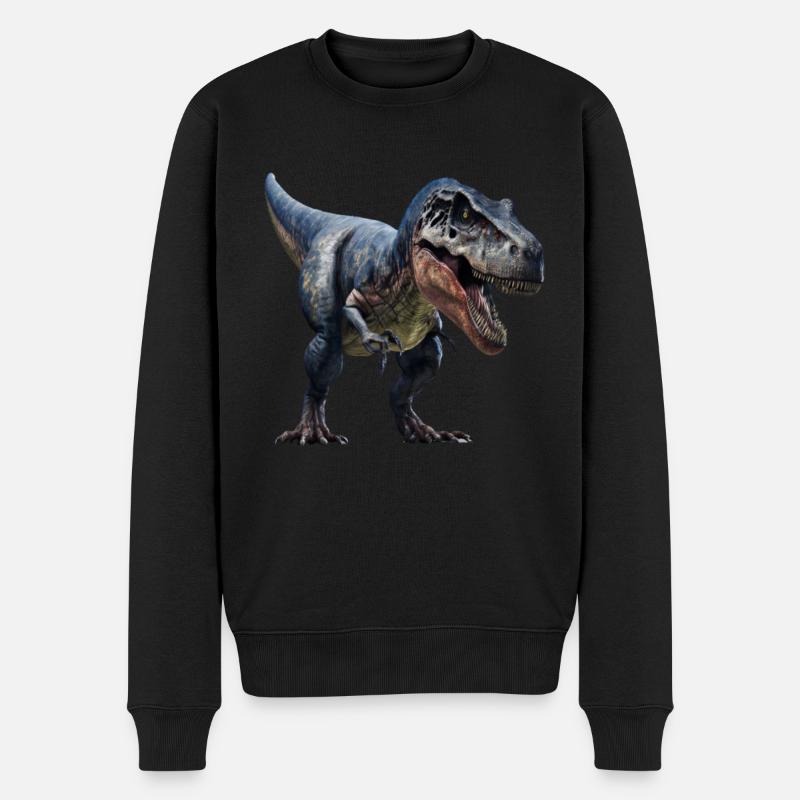 Ein echter Dino-König: Der T-Rex - Männer Premium Bio Pullover - Schwarz