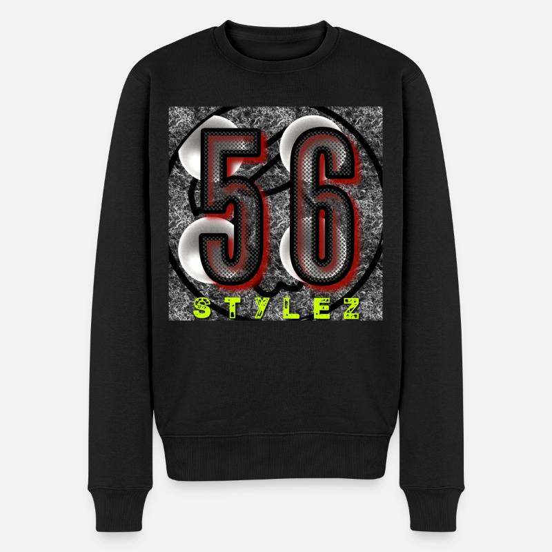 56-Stylez - Abbild - 2023 - Männer Premium Bio Pullover - Schwarz