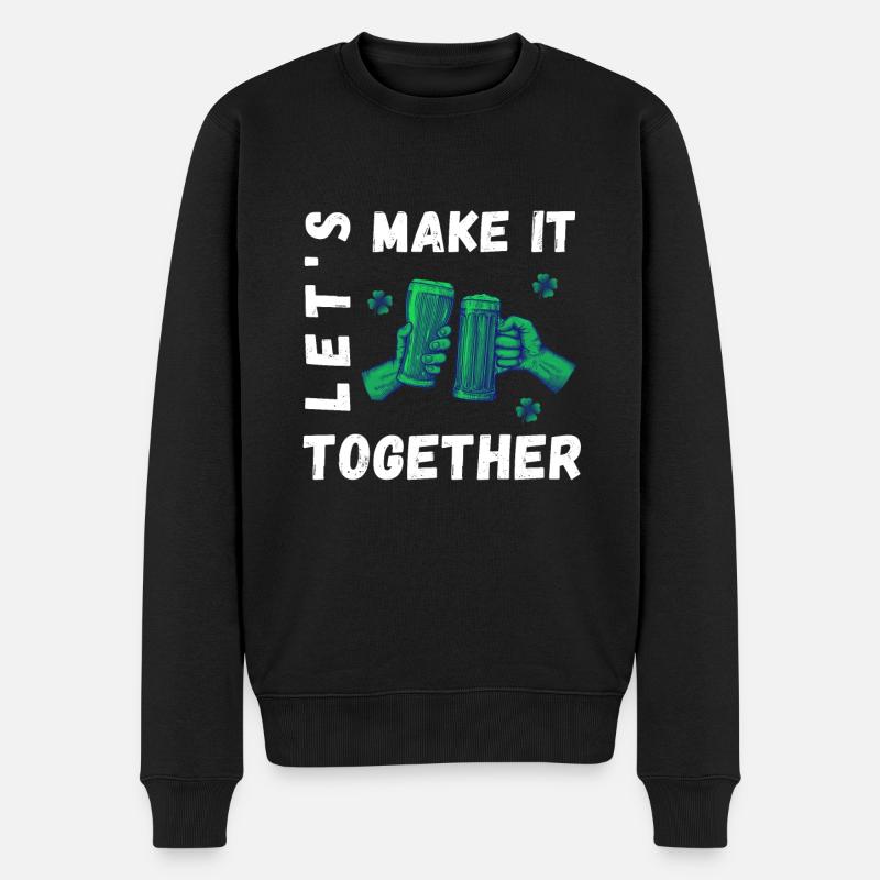 Let's make it together - Men's Premium Organic Jumper - black