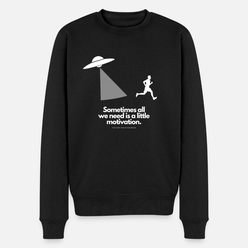 Extra Portion Motivation für Läufer Ufo - Männer Premium Bio Pullover - Schwarz