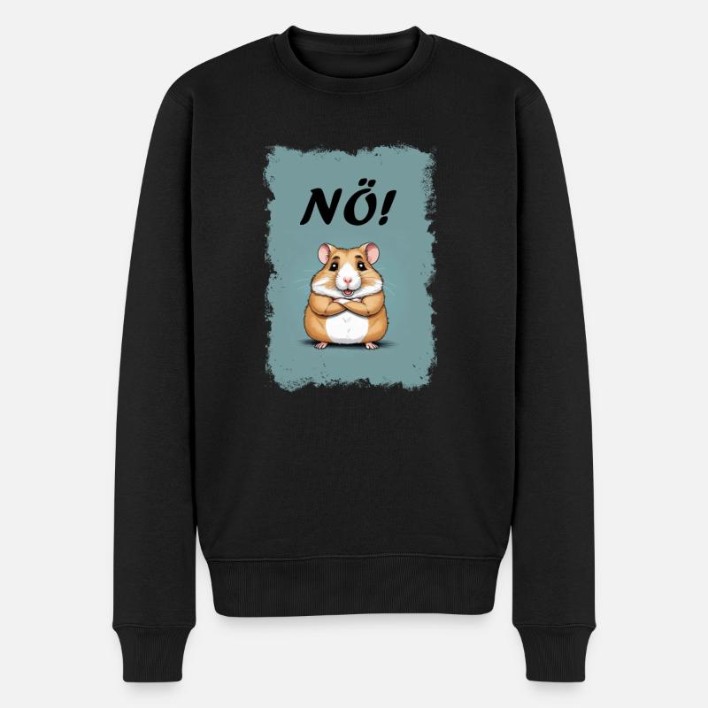 Nö! - Hamster - Männer Premium Bio Pullover - Schwarz