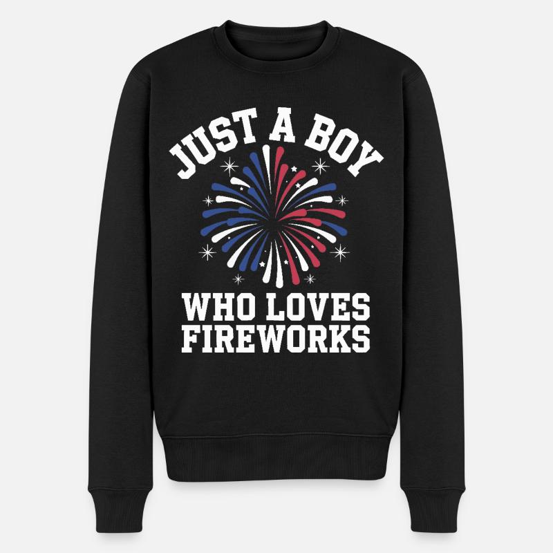 Pyrotechniker Feuerwerk Pyrotechnik - Männer Premium Bio Pullover - Schwarz