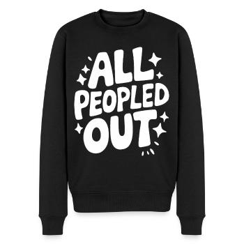 Introvert, antisocial, introvert - Men's Premium Organic Jumper - black - Front - Nico (187cm)