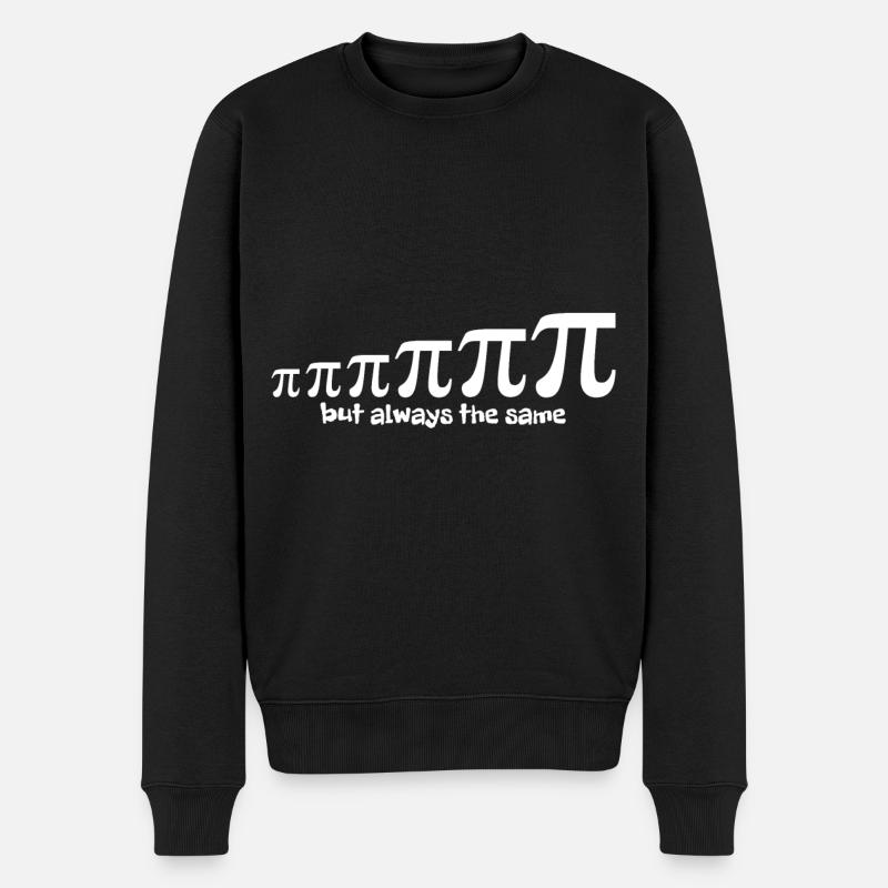 Evolution der Pi-Zahl - Männer Premium Bio Pullover - Schwarz