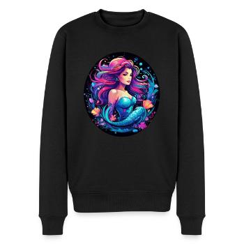 The Mermaid - Männer Premium Bio Pullover - Schwarz - Vorne - Nico (187cm)