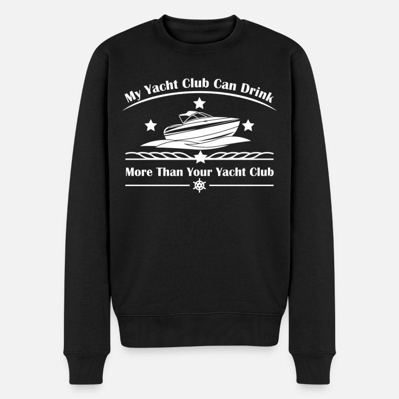 Yacht Club - Männer Premium Bio Pullover - Schwarz