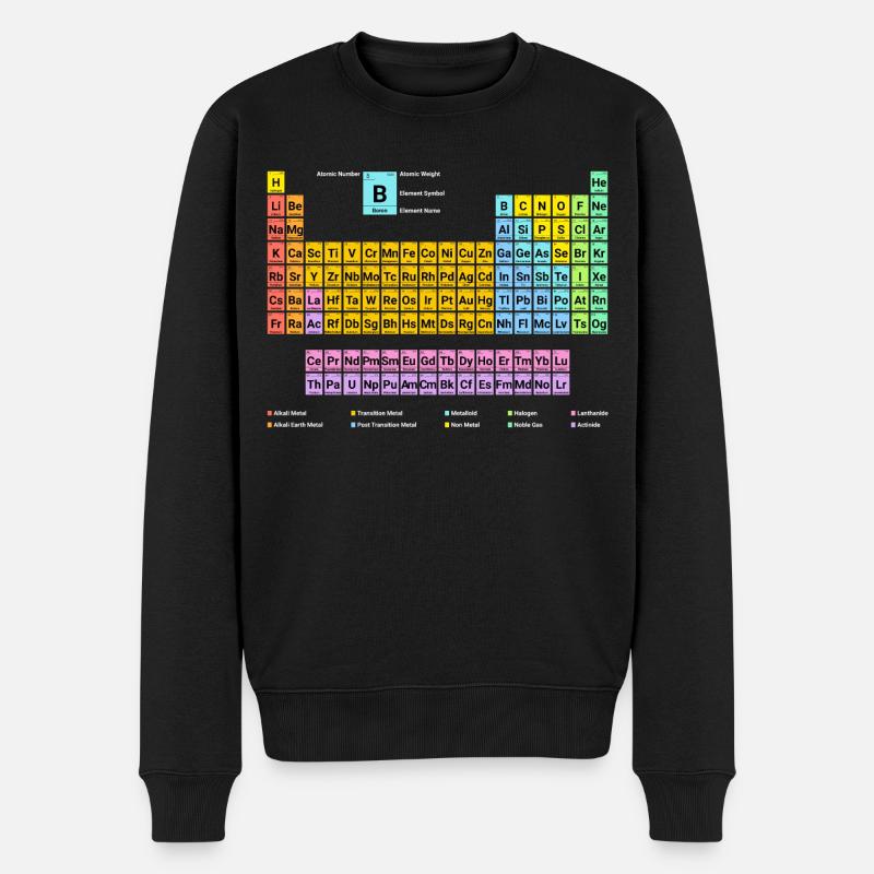 Tableau périodique des éléments nouveau avec description - Pull Premium bio Homme - noir
