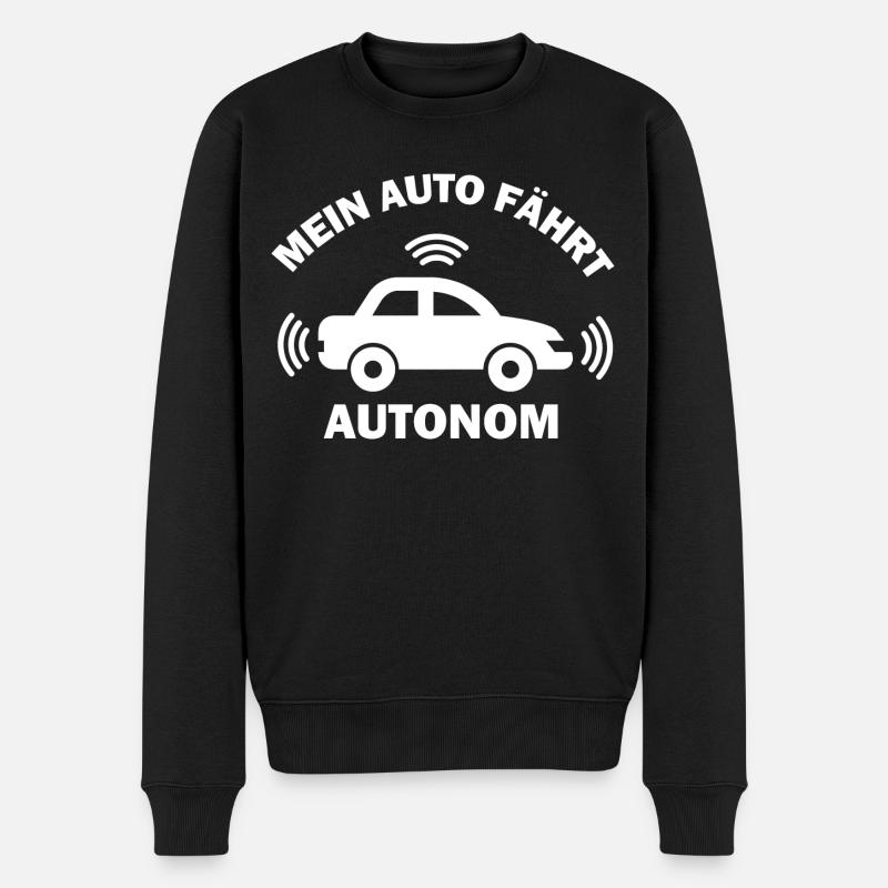 Autonomes Fahren Auto - Männer Premium Bio Pullover - Schwarz