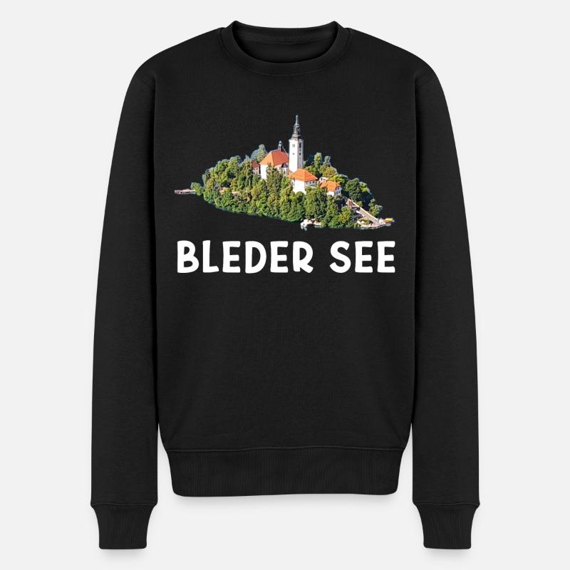 Bleder See - Männer Premium Bio Pullover - Schwarz