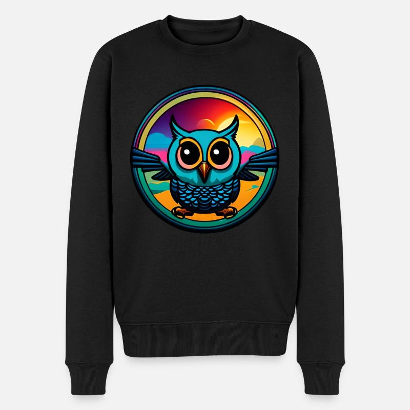 Cercle de hiboux mignon - Pull Premium bio Homme - noir
