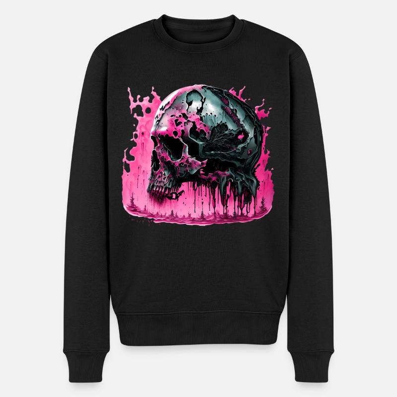 Crâne de cyborg - Pull Premium bio Homme - noir