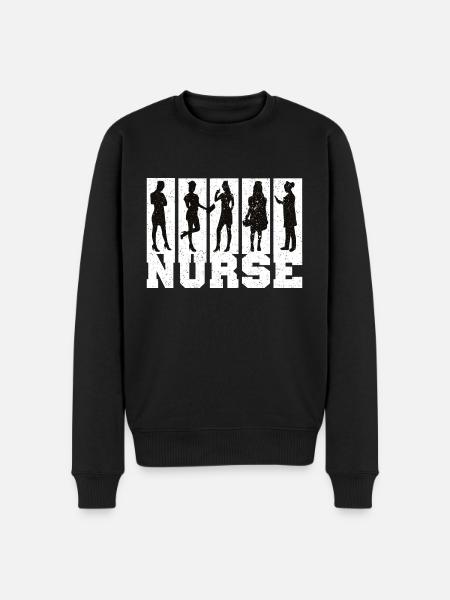 Nurse Krankenschwester Spruch Statement Beruf - Männer Premium Bio Pullover - Schwarz