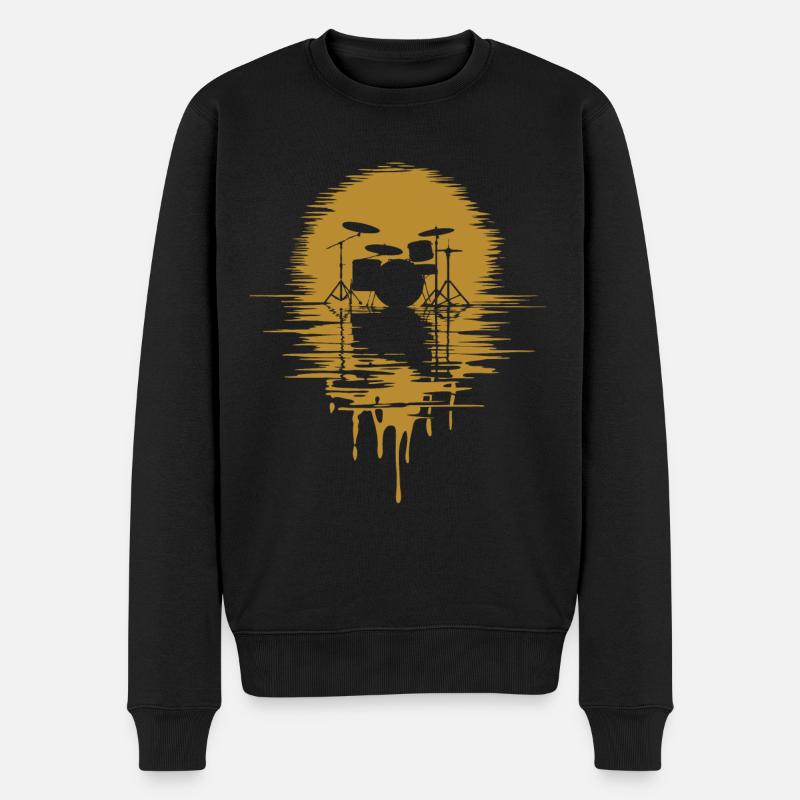 Batterie Silhouette Drums - Pull Premium bio Homme - noir
