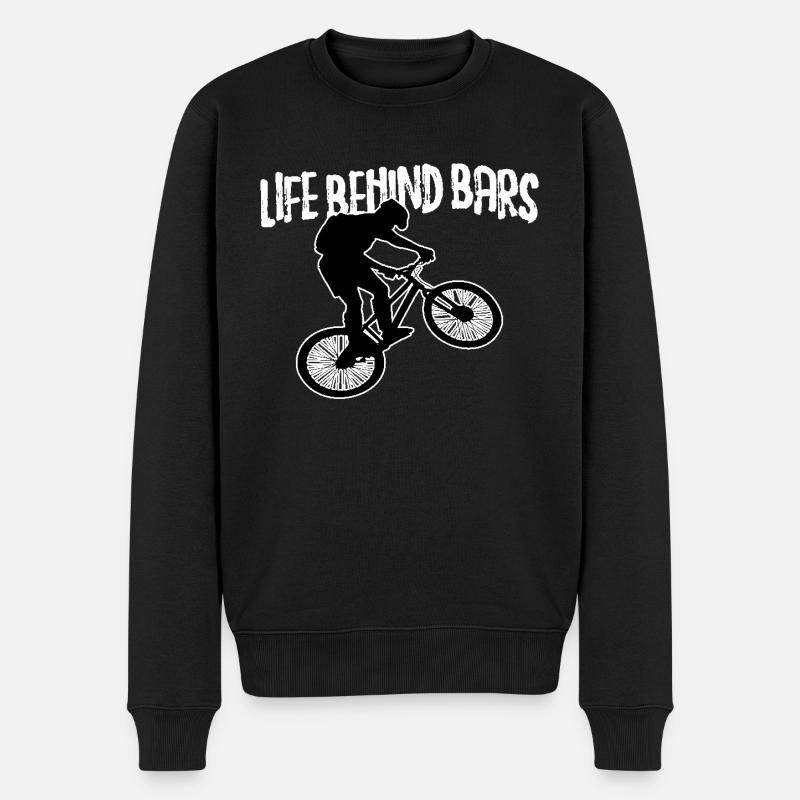 Fahrrad Fahrradliebhaber Life Behind Bars - Männer Premium Bio Pullover - Schwarz