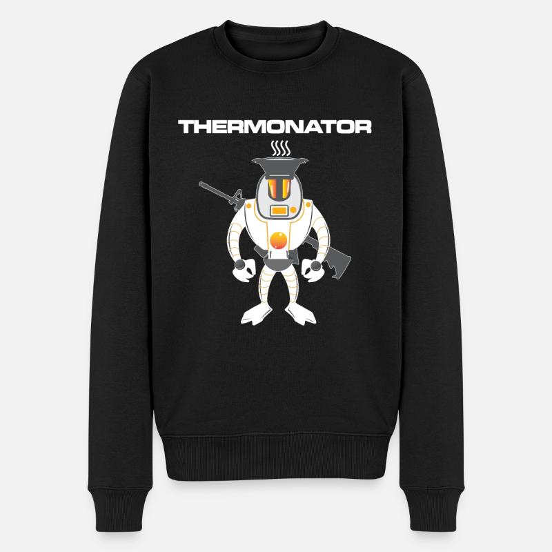 Thermonator Terminator Geschenkidee - Männer Premium Bio Pullover - Schwarz