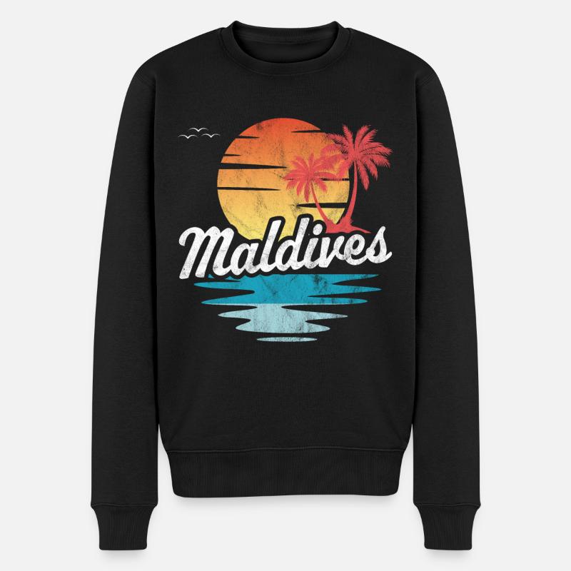 Malediven - Männer Premium Bio Pullover - Schwarz