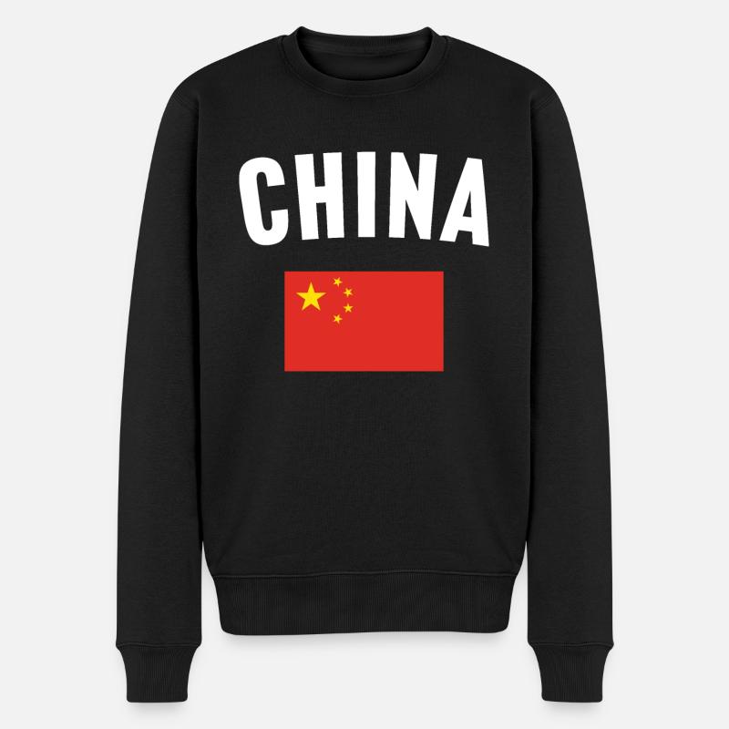 Drapeau de la Chine - Pull Premium bio Homme - noir