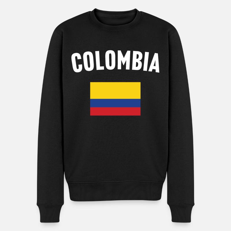 Drapeau de la Colombie - Pull Premium bio Homme - noir