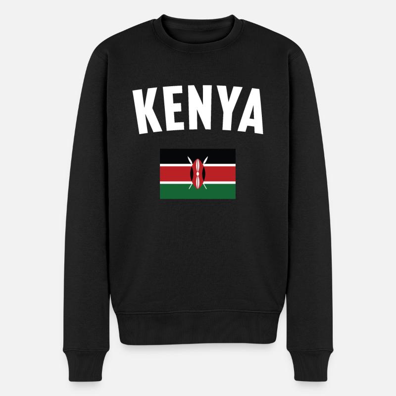 Drapeau du Kenya - Pull Premium bio Homme - noir