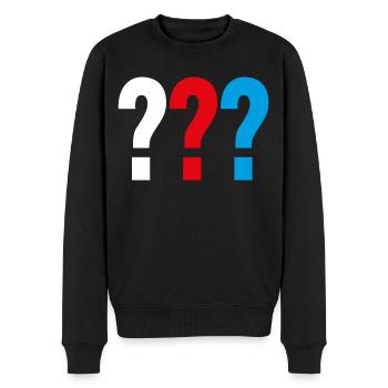 Die Drei ??? Logo - Männer Premium Bio Pullover - Schwarz - Vorne - Nico (187cm)