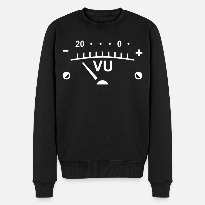 Vu Meter - Männer Premium Bio Pullover - Schwarz