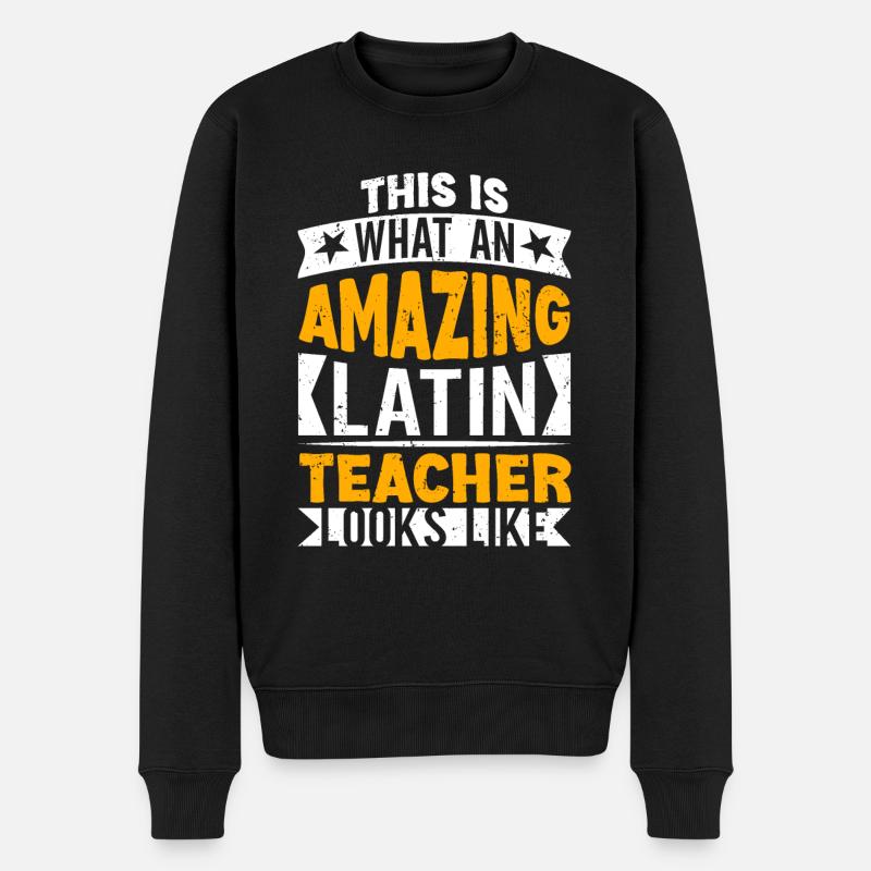 Professeur de latin Professeur de latin Professeur de latin - Pull Premium bio Homme - noir