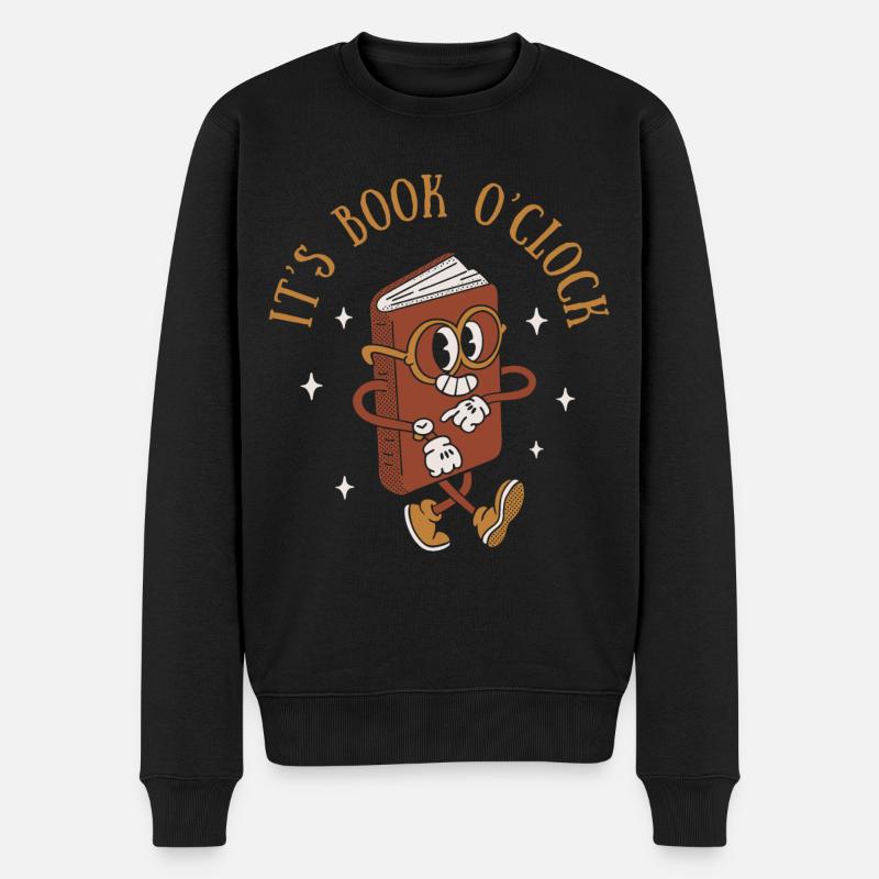 C’est l’heure du livre - Pull Premium bio Homme - noir