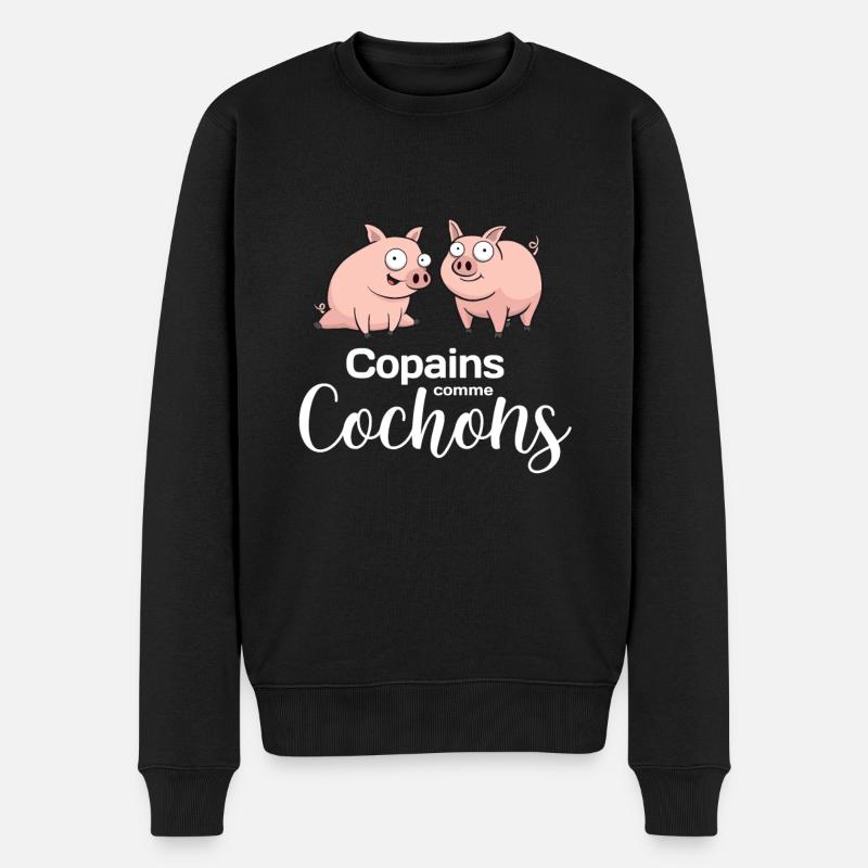 Copains comme cochons - Pull Premium bio Homme - noir