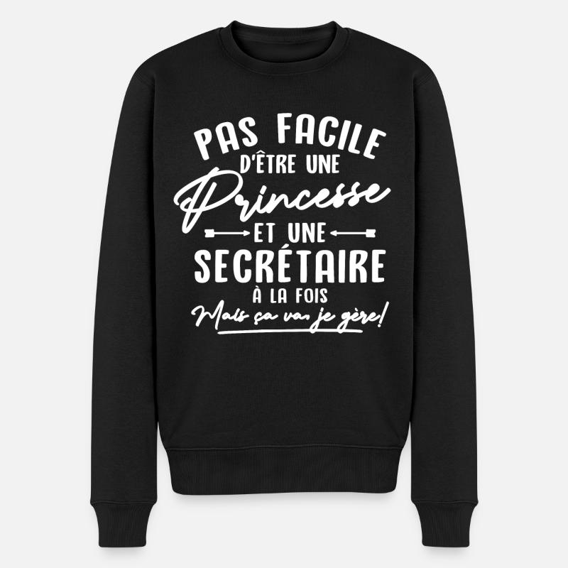 Princesse et Secrétaire - Pull Premium bio Homme - noir