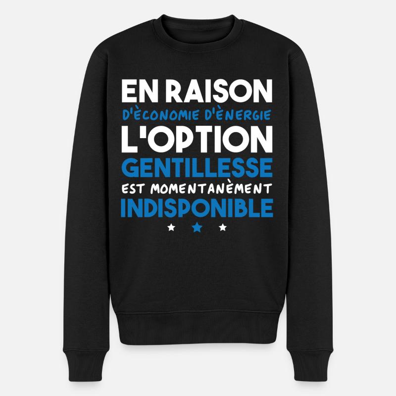 Option gentillesse indisponible - Pull Premium bio Homme - noir