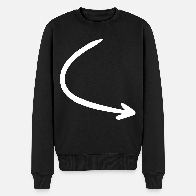Flèche dessin esquisse blanc - Pull Premium bio Homme - noir