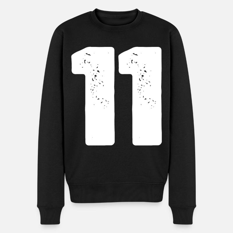 11 Maillot numéro - Pull Premium bio Homme - noir