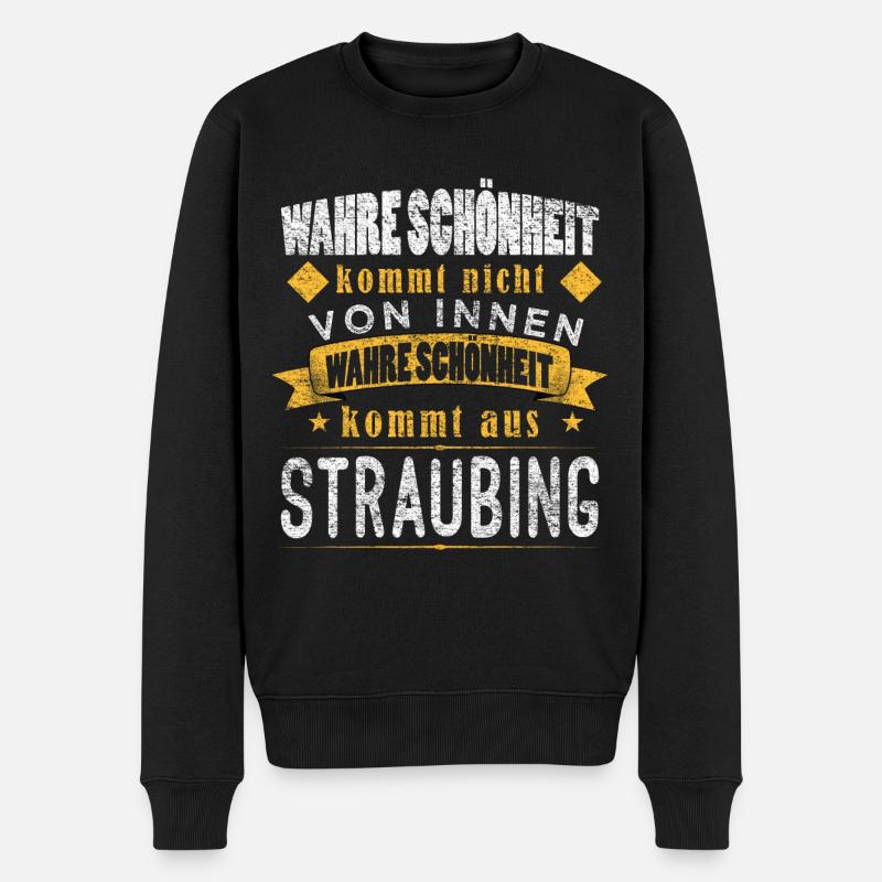 Straubing - Männer Premium Bio Pullover - Schwarz