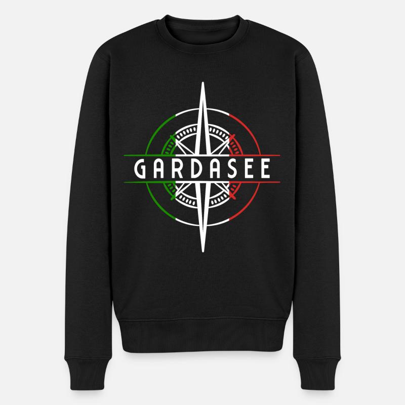 Gardasee - Männer Premium Bio Pullover - Schwarz