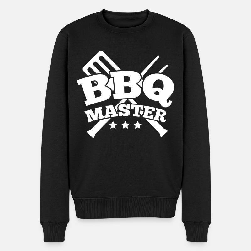 BBQ Meister - Männer Premium Bio Pullover - Schwarz