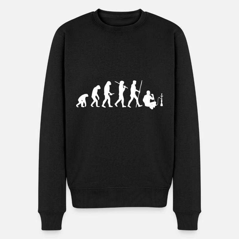SHISHA EVOLUTION - Männer Premium Bio Pullover - Schwarz