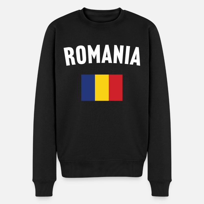 Drapeau de la Roumanie - Pull Premium bio Homme - noir