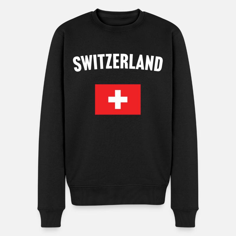 Drapeau suisse - Pull Premium bio Homme - noir