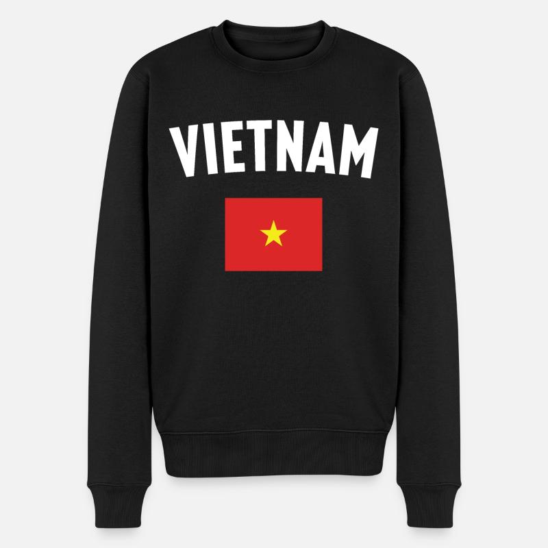 Drapeau du Vietnam - Pull Premium bio Homme - noir