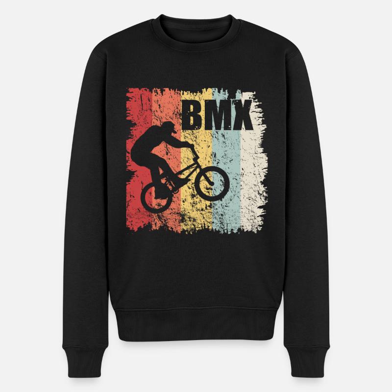 BMX Fahrrad - Männer Premium Bio Pullover - Schwarz
